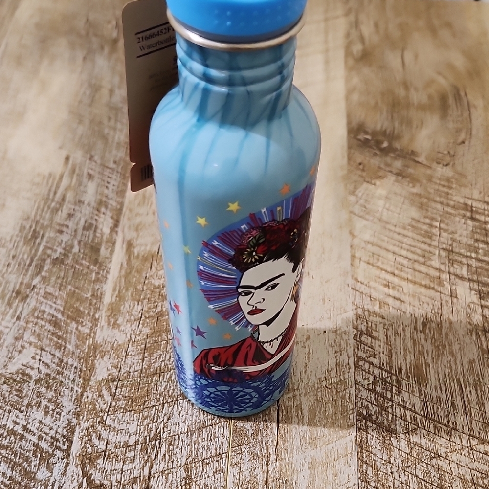 Frida Blue Water Bottle - Picture 4 of 13